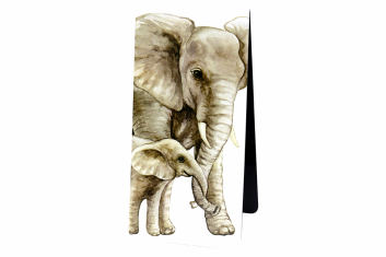 Magnetická záložka slon s mládětem