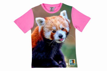 Dětské tričko panda červená