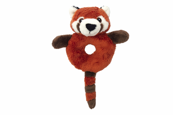 EKO chrastítko panda červená
