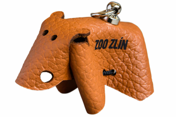 Kožený přívěsek 3D Zoo Zlín - motiv hroch