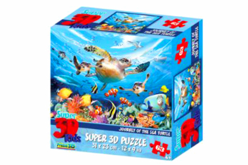 Puzzle 3D želva 63 dílků