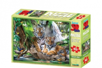 3D puzzle tygři 63 dílků