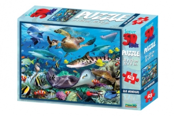 3D Puzzle Podmořský svět 63 dílků
