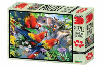 3D puzzle papoušci 500 dílků