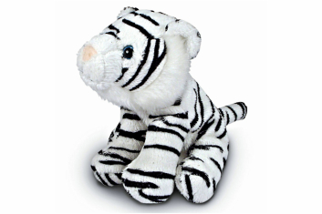 Plyšový tygr bílý 14 cm